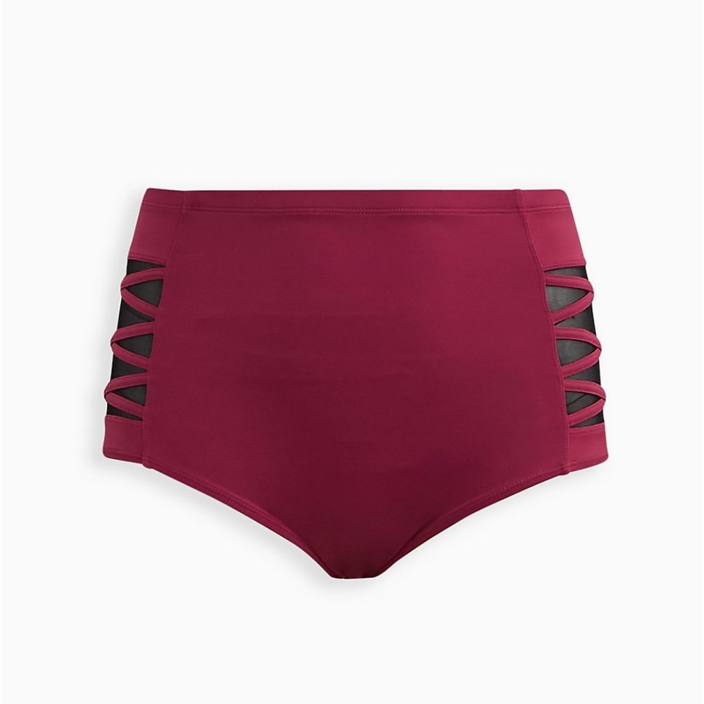 TORRID Berry High-Waisted Swim Bottom, NWT - Picture 4 of 7